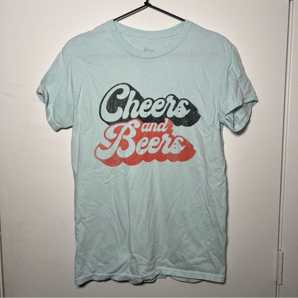 Cheers & Beers Light Blue Classic Short Sleeve T Shirt